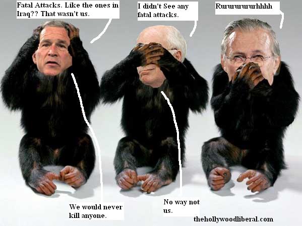 bush cheney rumsfeld chimps