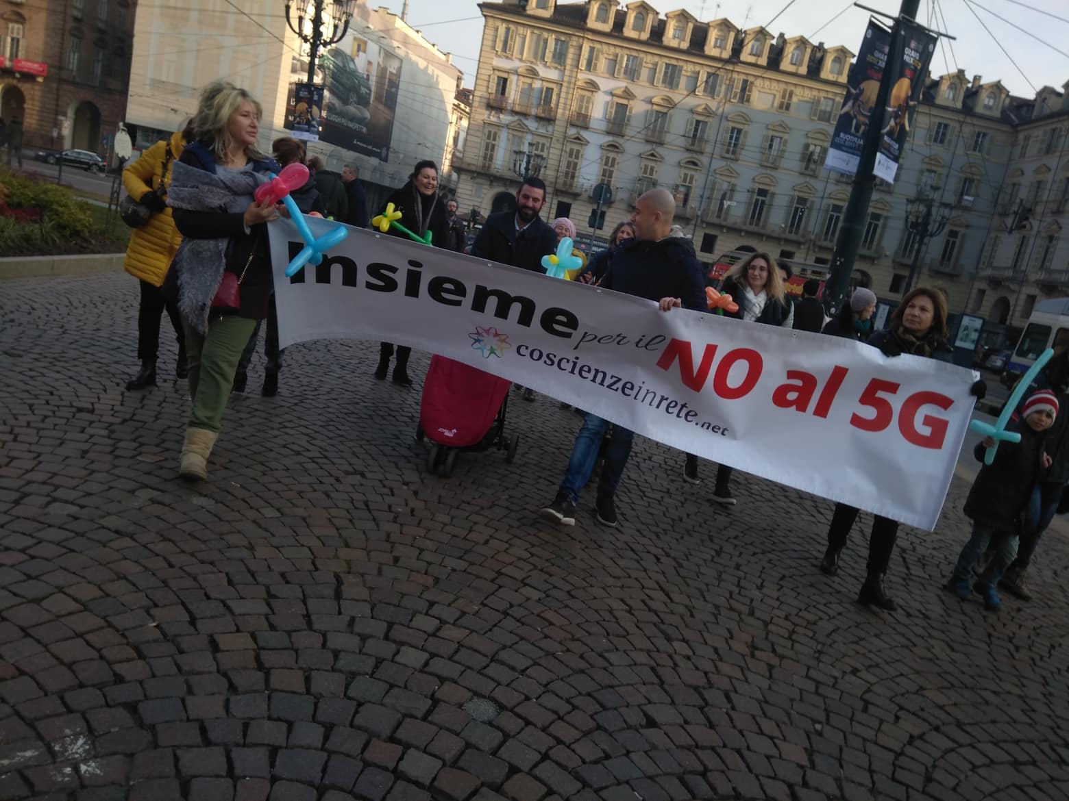 Manifestazione no5g NO5G Torino . 25/1/2020