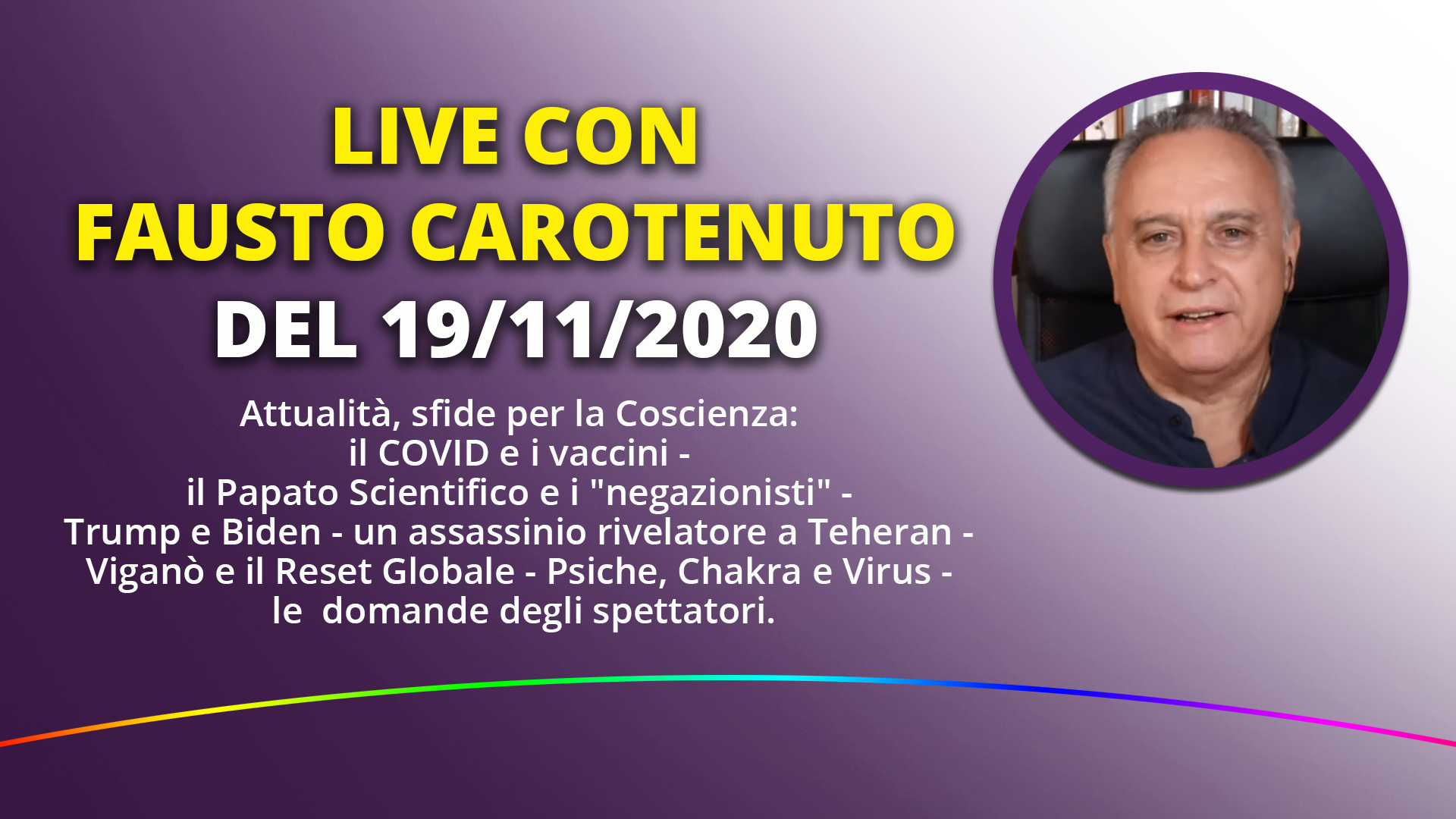 Scopri di più sull'articolo Live con Fausto Carotenuto del 19/11/2020